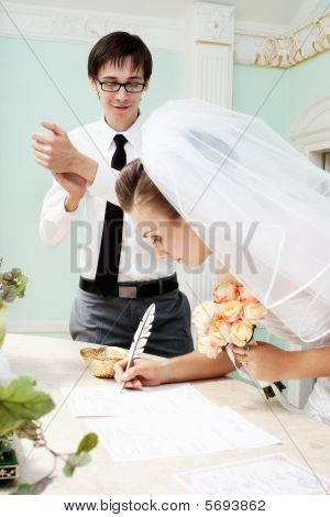 新郎新婦の拍手