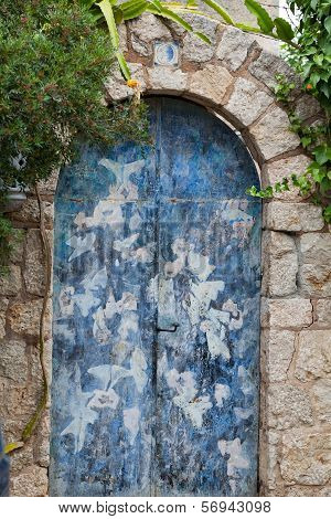 Old charming street in spanish village Valldemossa Mallorca