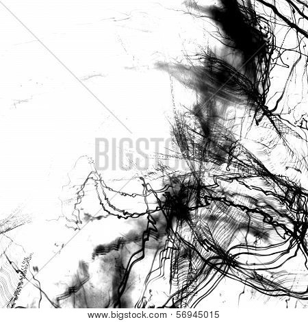 Abstract black and white light design in black and white
