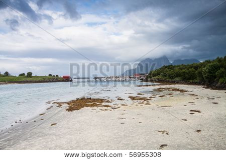 Norwegian Seaside During Lowtide, Horizontal Shot