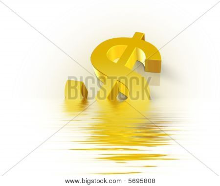 물에 슬라이딩 달러