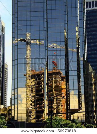 Construction site reflection