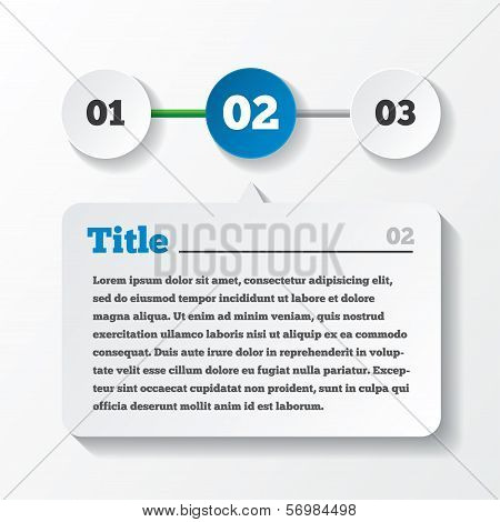 Three steps loading paper. Design for infographics