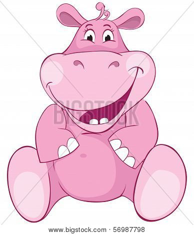 Pink Hippopotamus - First Teeth