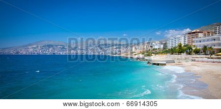 Beautiful beach in Saranda, Albania.