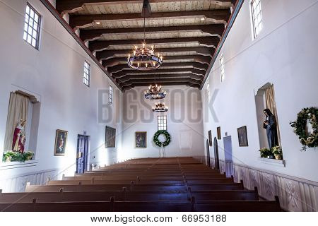 Mission San Luis Obispo De Tolosa California Basilica Wooden Pews