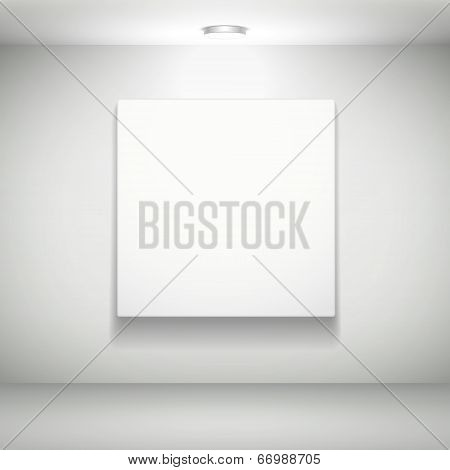 Blank White Picture On White Wall