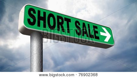 short sale reduced prices sales banner mortgage foreclosure and house reposession 
