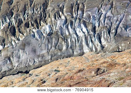 Aletsch Glacier In The Swiss Alps
