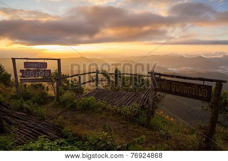 Phu chi phur viewpoint ,Mae Hong Son Northern, Thailand.