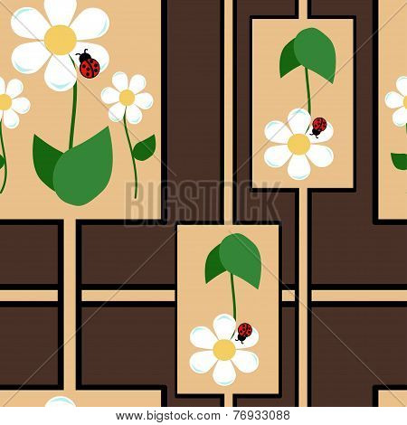 Camomile Seamless Pattern