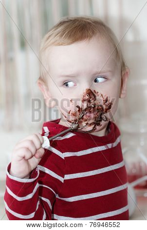 Chocolate On Face