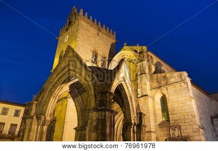 Ancient monument ( Padrao do Salado ) in the center of Guimaraes city, Portugal