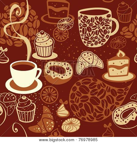 Coffee seamless pattern