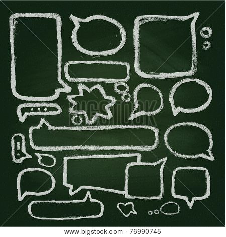 Hand-drawn speech bubbles