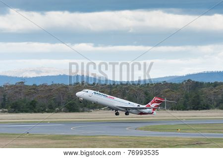 QantasLink Passenger Airliner Taking off
