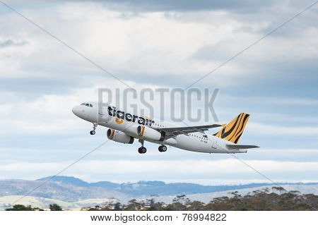 Tigerair Passenger Airliner Taking off