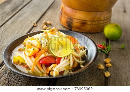 Thai famouse food,papaya salad