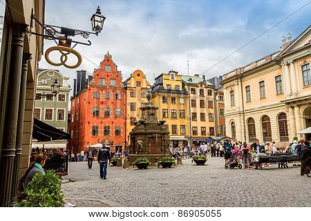 Stortorget Place In Gamla Stan, Stockholm