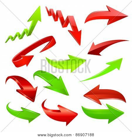 Arrow icon set. Vector