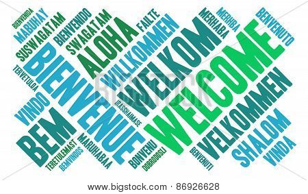 Welcome International Word Cloud