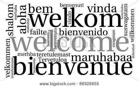 Welcome International Word Cloud