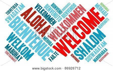Welcome International Word Cloud