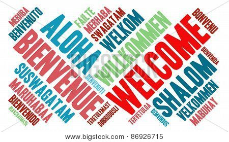 Welcome International Word Cloud