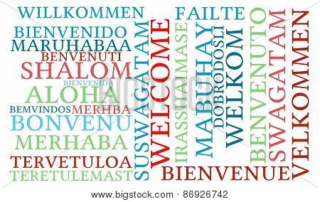 Welcome International Word Cloud