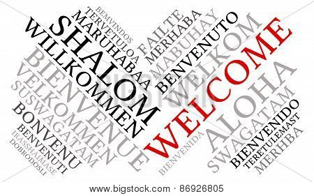 Welcome International Word Cloud