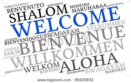 Welcome International Word Cloud