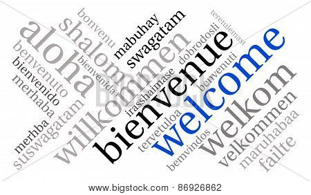 Welcome International Word Cloud