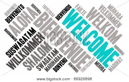 Welcome International Word Cloud