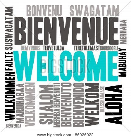 Welcome International Word Cloud