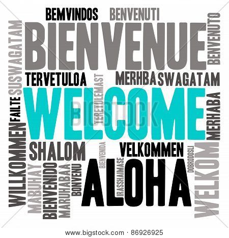 Welcome International Word Cloud