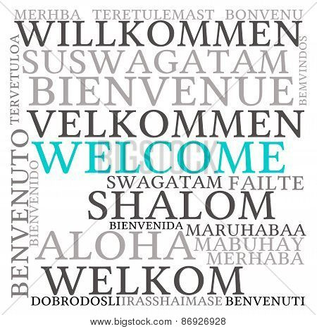 Welcome International Word Cloud