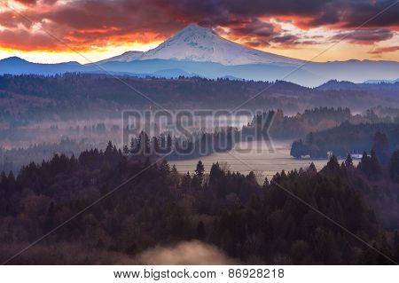 Mount Hood From Jonsrud Viewpoint