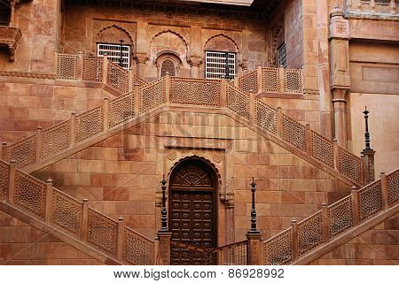 Symmetrical Stone Staircase