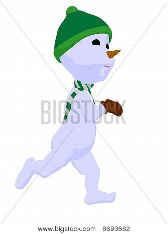 Snowboy Kunst Abbildung silhouette