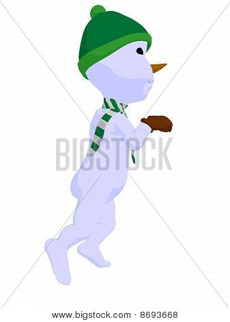 Snowboy Kunst Abbildung silhouette