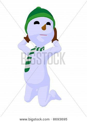 Snowboy Kunst Abbildung silhouette