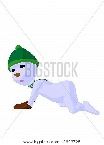 Snowboy Kunst Abbildung silhouette