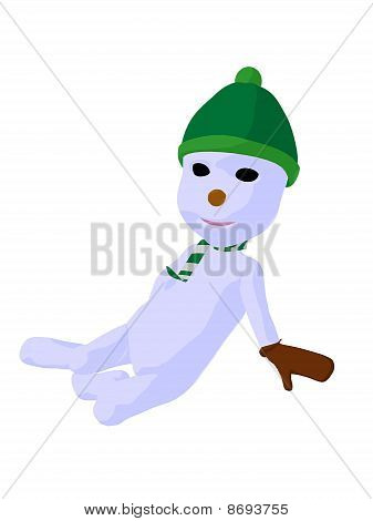 Snowboy Kunst Abbildung silhouette