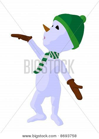 Snowboy Kunst Abbildung silhouette