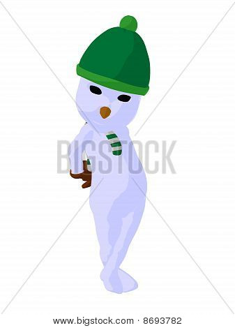 Snowboy Kunst Abbildung silhouette