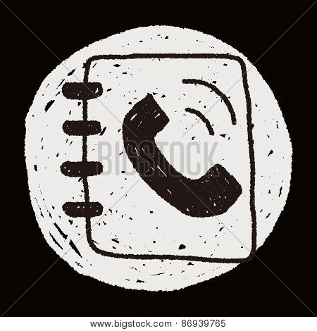 Contact Book Doodle Drawing