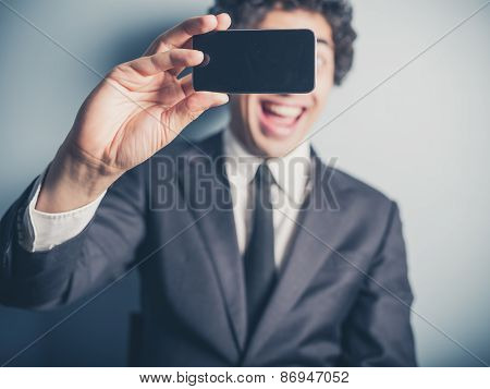 Businessman Taking A Selfiie