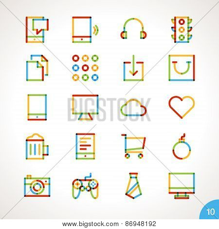 Vector Highlighter Line Icons for any purpose Set 10