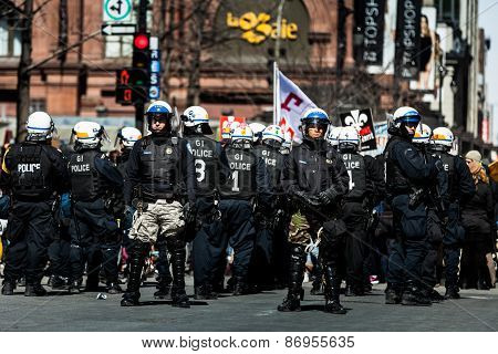 Riot In The Montreal Streets To Counter The Economic Austerity Measures.