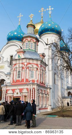 Sergiev Posad, Russia-march, 15, 2012. Monastery In A Sergiev Posad In The Moscow Region. It Was Bui